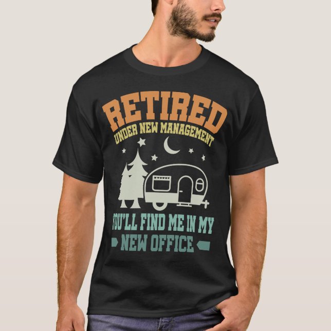 Camping är min pensionsplan Rolig Camper Camp T Shirt (Framsida)