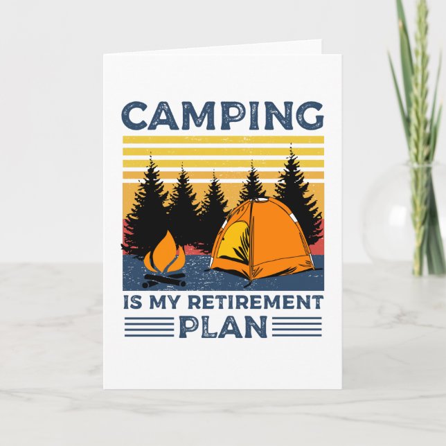Camping är min pensionsplan Roligt campingpresent Kort (Framsida)