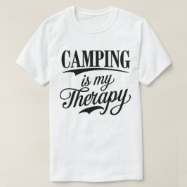 Camping är min terapeutiska offertdesign t shirt