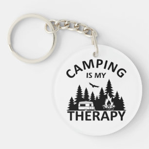 Camping är min terapeutiska slogan med en lustig k