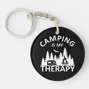 Camping är min terapeutiska slogan med en lustig k