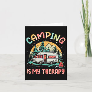 Camping är min terapi Campfire-sommarlägerfamilj Kort