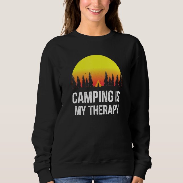 Camping är min terapi - Camping 1 T Shirt (Framsida)