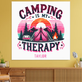 Camping är min terapi canvastryck