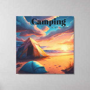 Camping är min terapi Digital konst Canvastryck