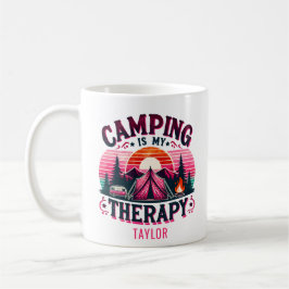 Camping är min terapi kaffemugg