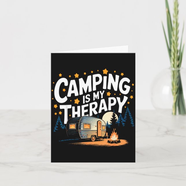 Camping är min terapi  kort (Framsida)