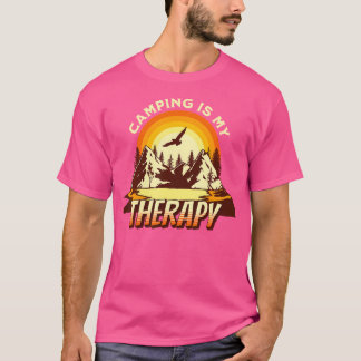 Camping är min terapi - Lustigt retro-kök T Shirt