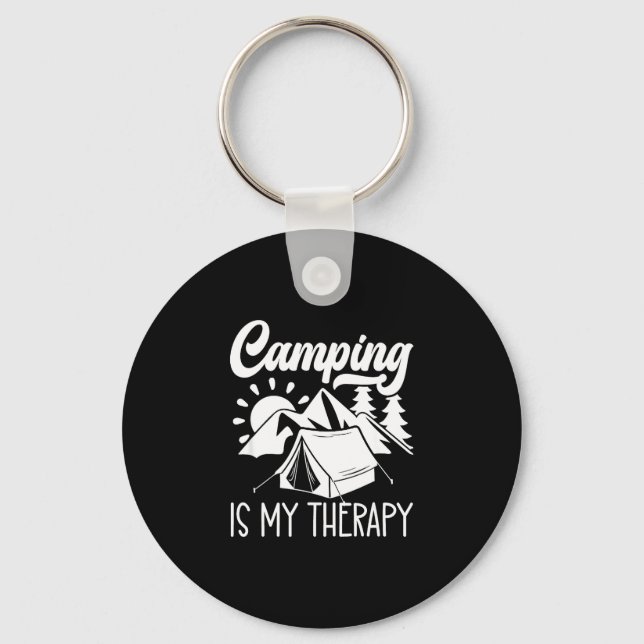 Camping är min terapi  nyckelring (Framsida)