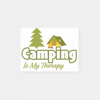 Camping är min terapi post-it block