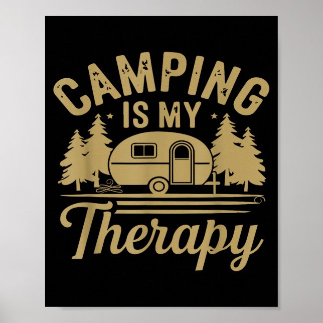 Camping är min terapi  poster (Framsidan)