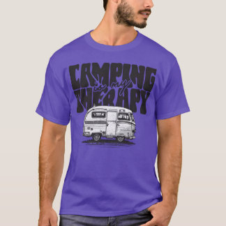 Camping är min terapi roliga talesätt t shirt