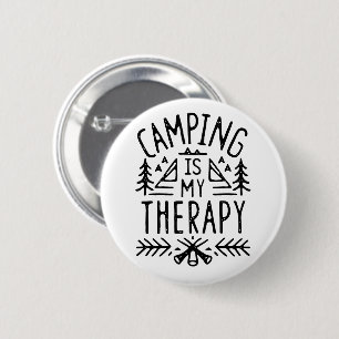 Camping är min terapi, roligt kamper knapp