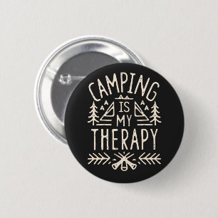Camping är min terapi, roligt kamper knapp