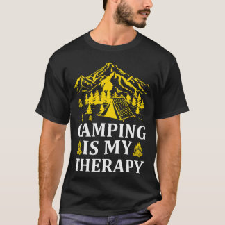 Camping är min terapi roligt t shirt