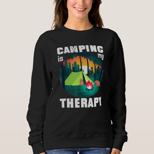Camping är min terapi, Rv Van Camping som säger Ly T Shirt (Framsida)