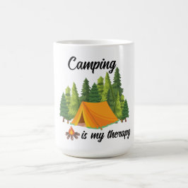 Camping är min terapi söt kaffemugg