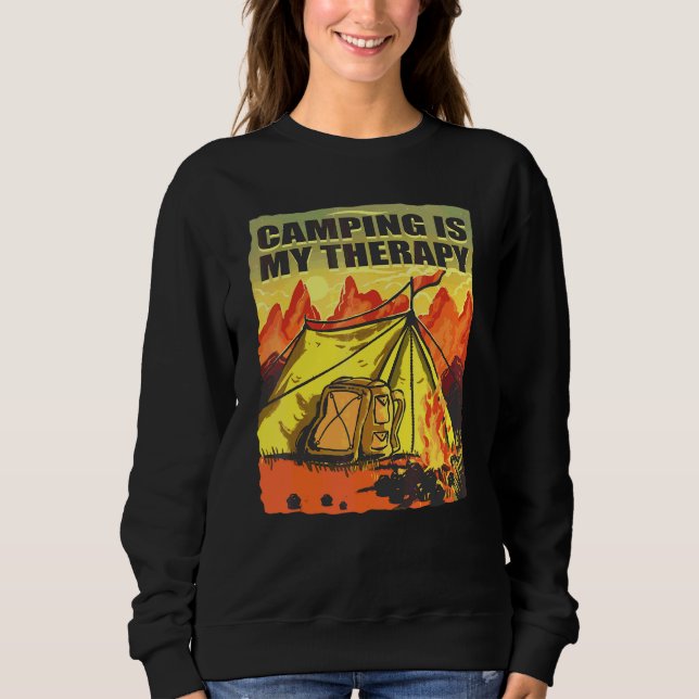 Camping Är Min Terapi T Shirt (Framsida)