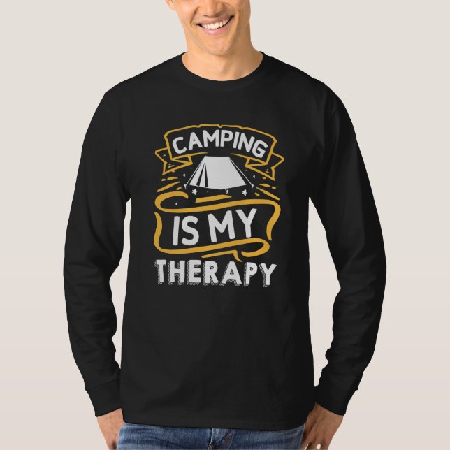 Camping är min terapi t shirt (Framsida)