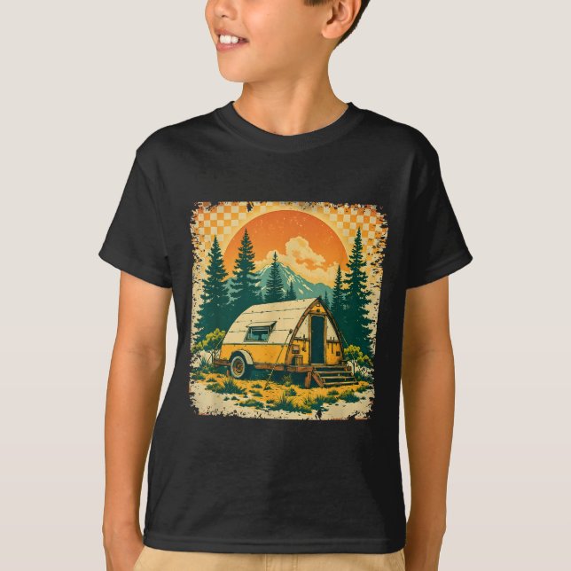 Camping är min terapi  t shirt (Framsida)