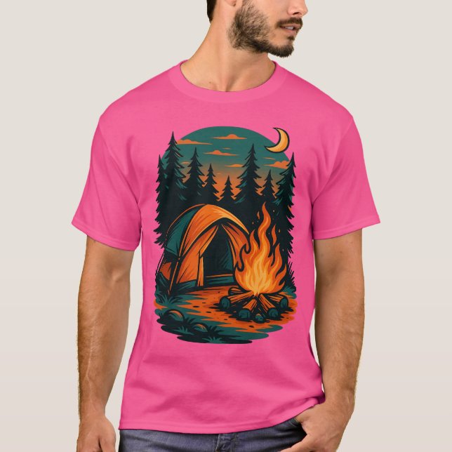 Camping är min terapi T-Shirt | Nature Älskare (Framsida)