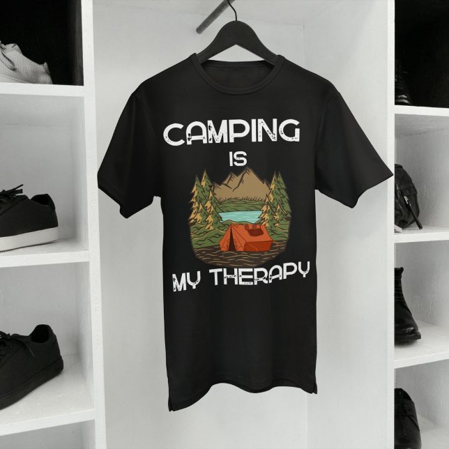 Camping är min terapikampanj Älskare T Shirt (Skapare uppladdad)