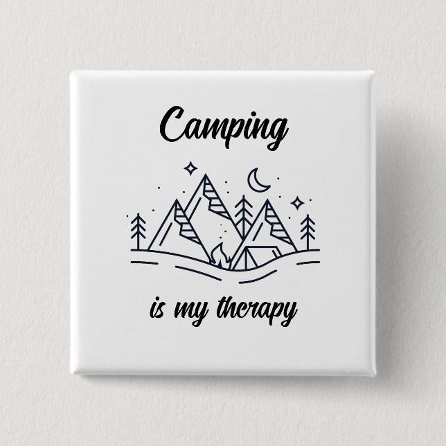 Camping är min vanliga sommartid knapp (Framsida)