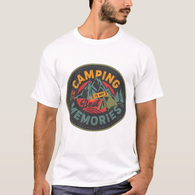 Camping är mina bästa minnen t shirt (Framsida)