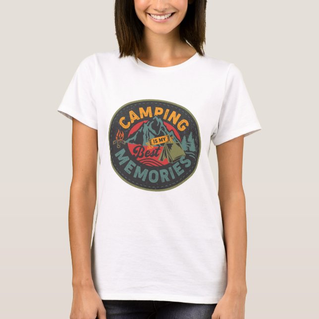 Camping är mina bästa minnen t shirt (Framsida)