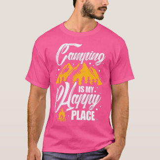 Camping är mitt Lycklig Ställe Camper som gömmer u T Shirt