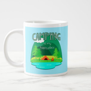 Camping är My Lycklig Ställe Jumbo Mugg