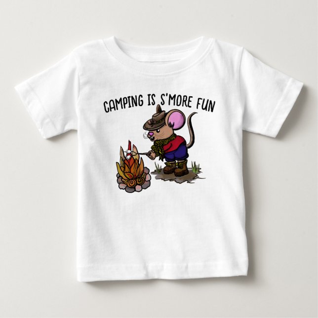 Camping är S'more Roligt T Shirt (Framsida)