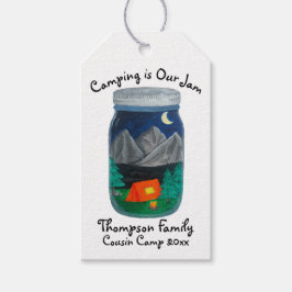 Camping är Vårt Sylt Tält och våra berg i Burk Presentetikett