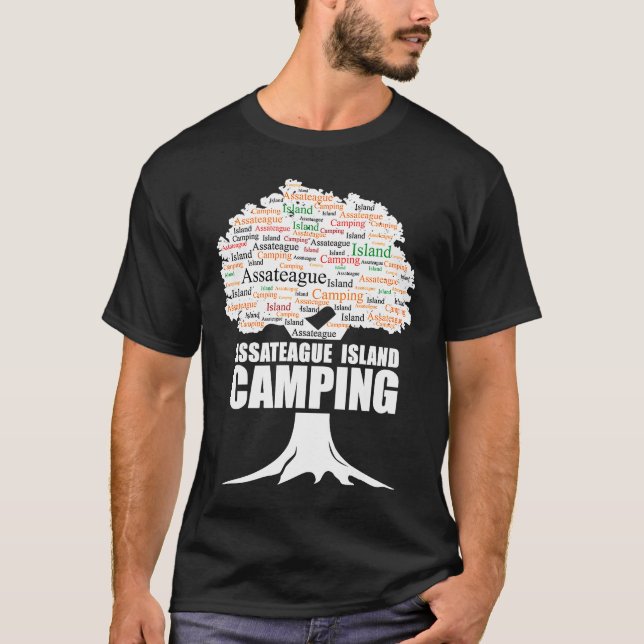 Camping Assateague Island Camping T Shirt (Framsida)