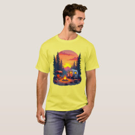 Camping at Sunset in the Wilderness of the Skogen T Shirt