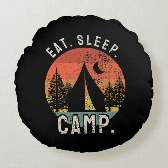 Camping - Ät viloläge Rund Kudde (Framsidan)