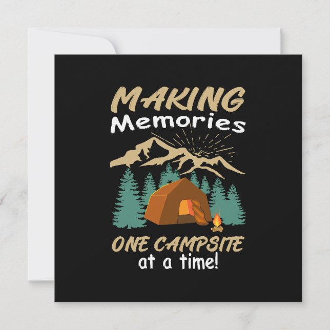 CAMPING Att skapa minnen Inbjudningar (Framsida)