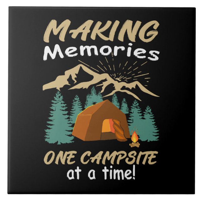 CAMPING Att skapa minnen Kakelplatta (Framsidan)