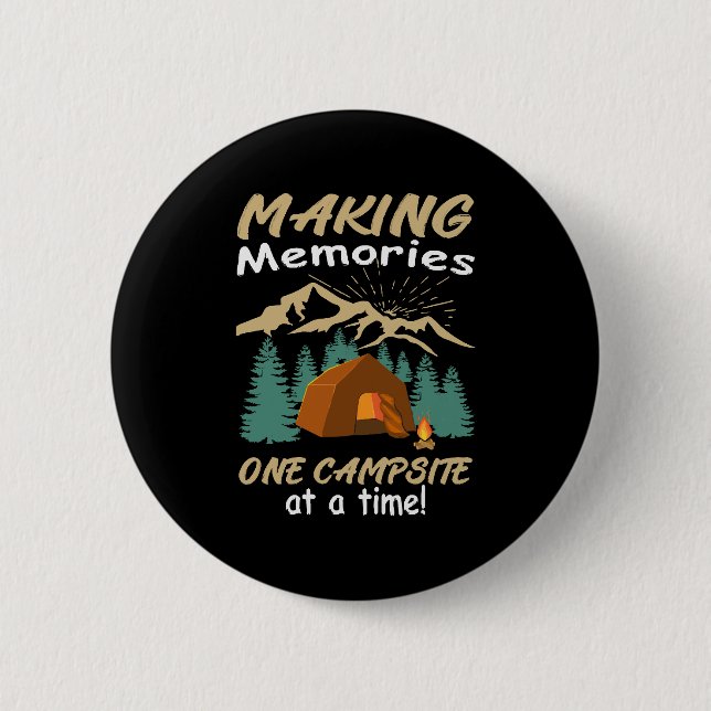 CAMPING Att skapa minnen Knapp (Framsida)