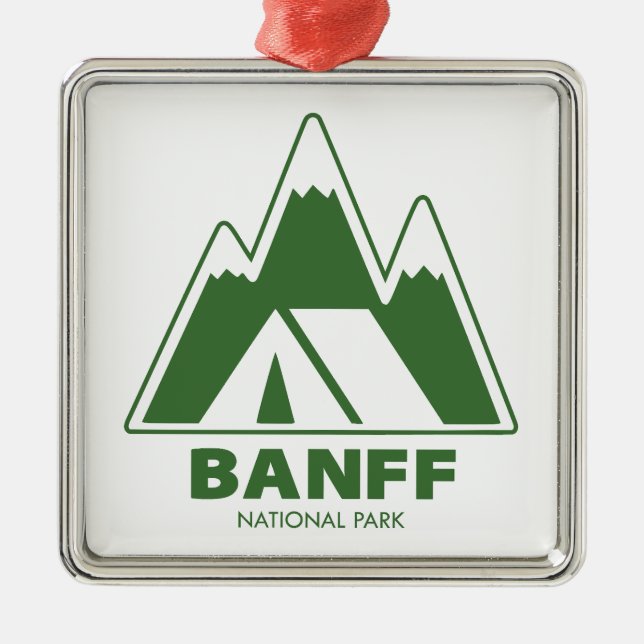 Camping av Banff nationalpark Julgransprydnad Metall (Framsidan)