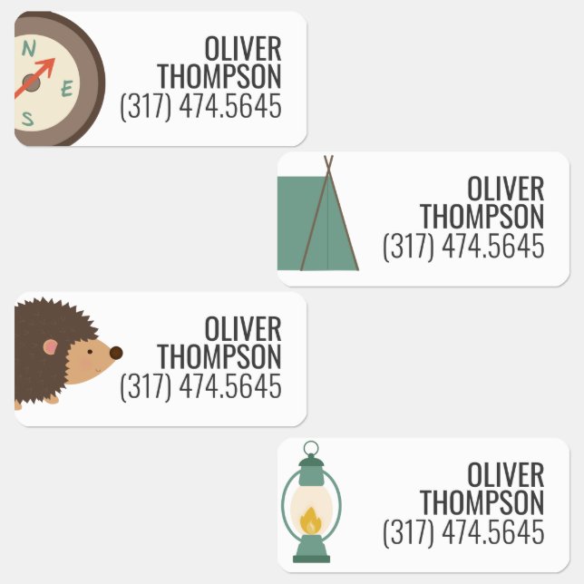 Camping Äventyr Children Klistermärke (Grupp)