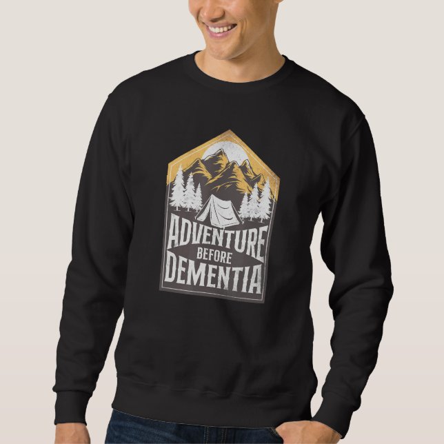 Camping Äventyr före dementia Tält Lång Ärmad Tröja (Framsida)