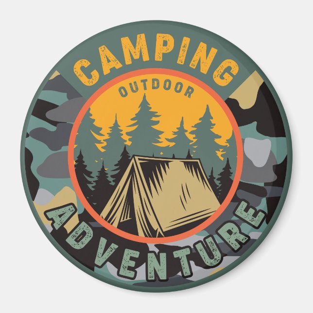 Camping Äventyr Magnet (Framsidan)