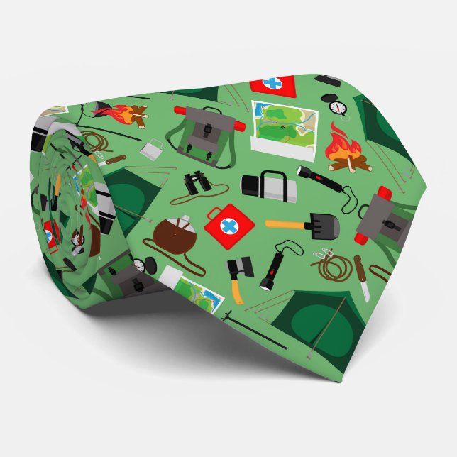 Camping äventyr mönster slips (Rullad)