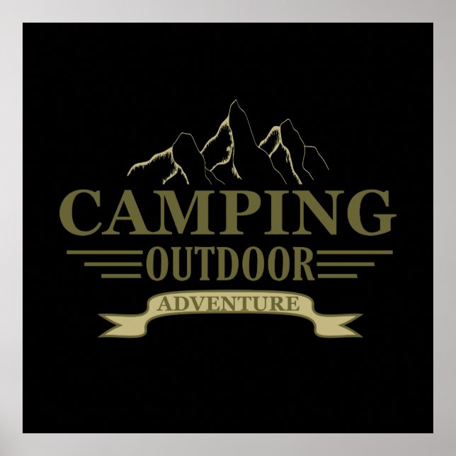 camping äventyr poster (Framsidan)