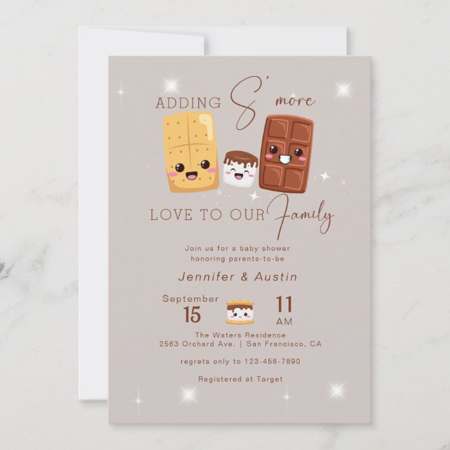 Camping Äventyr | Rustic Baby Shower Inbjudningar (Framsida)