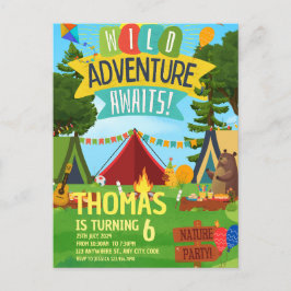 Camping Äventyr Samla Alla Campare Födelsedag Vykort