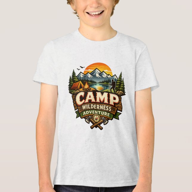 Camping Äventyrs Vildmark T Shirt (Framsida)