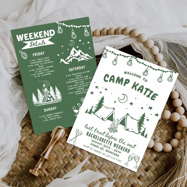 Camping Bachelorette Helg bjudande Inbjudningar (Skapare uppladdad)