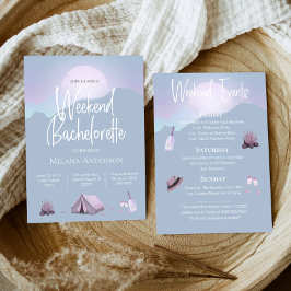 Camping Bachelorette Party Helg bjudande in Inbjudningar